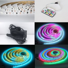 Led Strip Ruban LED Etanche 5M RGB Multicolor AVEC Télécommande sans fil à  prix pas cher