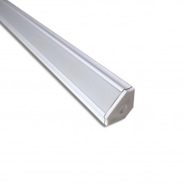 Baguette LED en Aluminium pour Construction à Sec ou carrelage 2 m de Long  pour Bandes LED, Profil Tb5 avec Couvercle satiné.