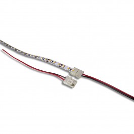 Connecteur Intermédiaire avec Câble pour Ruban LED IP68 12mm 2Pin •  IluminaShop France