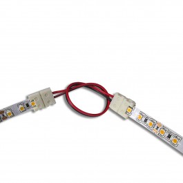 Connecteur Intermédiaire avec Câble pour Ruban LED IP68 12mm 2Pin •  IluminaShop France