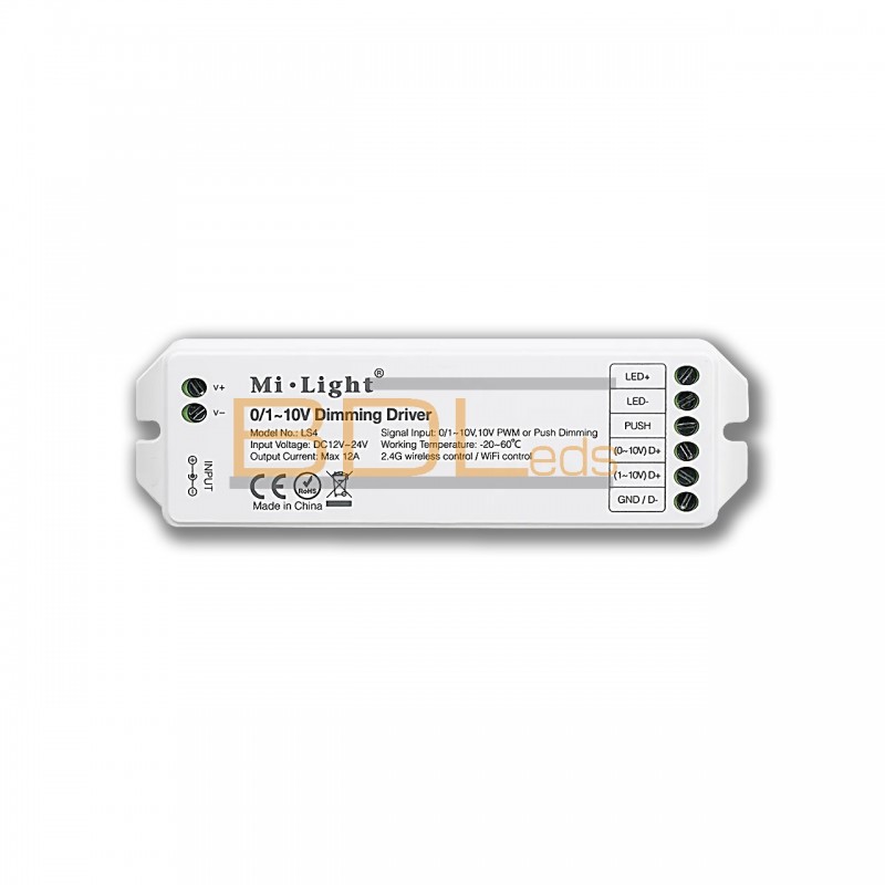 Variateur d'intensité LED 1-10V à bouton poussoir