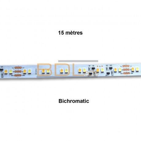 Bande led 15M blanc chaud et froid CCT 24V