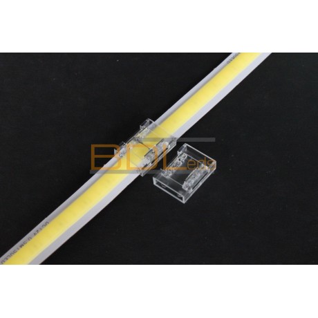 Raccord transparent pour ruban LED haute densité ou COB