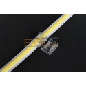 Raccord transparent pour ruban LED haute densité ou COB