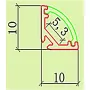 Profil aluminium BDL1010 angle pour ruban extra fin