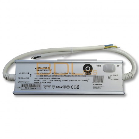 Alimentation 12V/DC 0,1-12W, IP65, 220-240V/AC