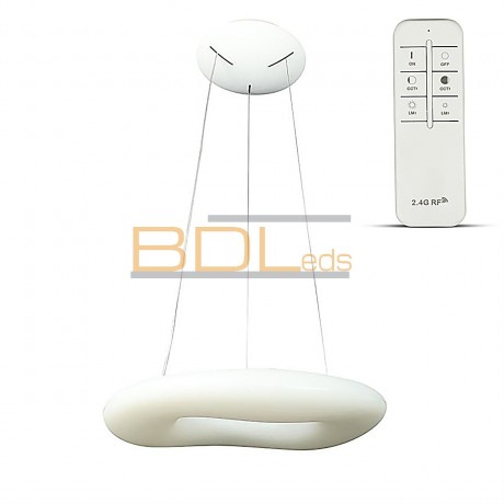 Suspension ronde LED blanc 75 cm 82 W variable