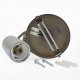 SUSPENSION DOUILLE E27 METAL CHROME + CÂBLE 2M