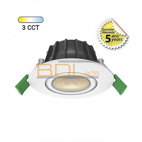 Spot LED CCT 8W 2700/3000/4000K Gradable Orientable 360°