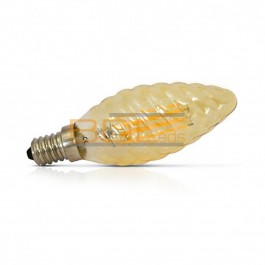 Ampoule LED E14 Filament Torsadée 4W 2700K Golden Blister x 2