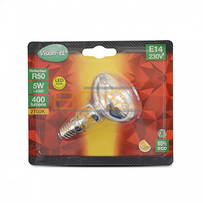 EACLL Ampoule LED E14 Blanc Froid, Lot de 6, 6W Équivalent R50