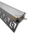 Profile aluminium d'angle sortant spécial carrelage pour ruban LED