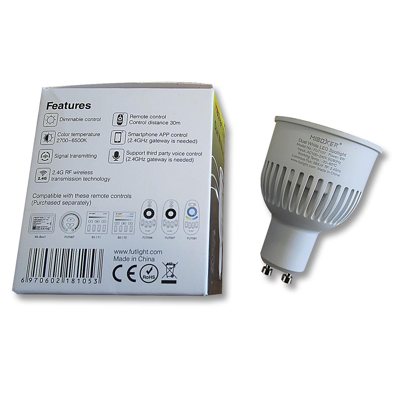 Ampoule GU10 LED COB 5 Watts Rouge,Vert ou Bleue