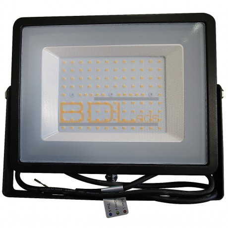 Projecteur LED blanc chaud 100W noir