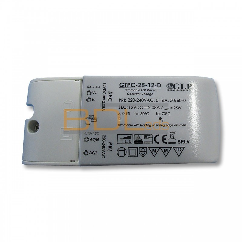 Alimentation LED dimmable 12V GTPC-25-12-D