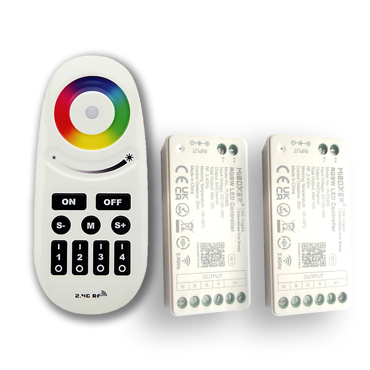 Controleur LED RGB tactile mural avec télécommande