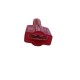 Cosse Faston 6 35 femelle isolée totalement de couleur rouge