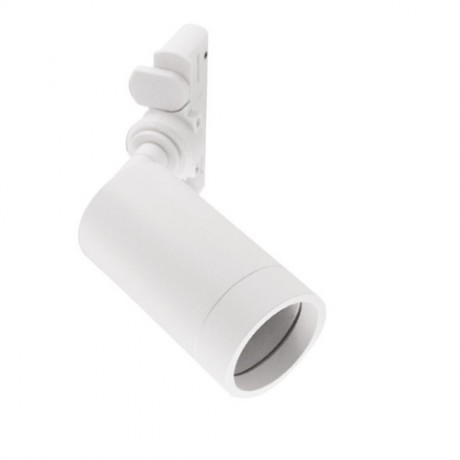 Spot sur rail monophasé orientable blanc pour ampoule LED GU10: Spot LED pour un luminaire sur mesure