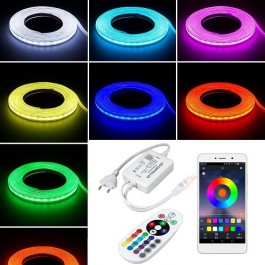 Ruban LED COB 220V RGB 220V silicone étanche IP65