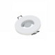 Vue coté du plafonnier rond blanc salle de bain pour ampoules MR16 ou GU10