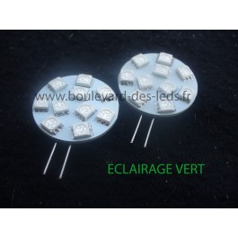 Ampoule g4 verte 10 led smd 5050