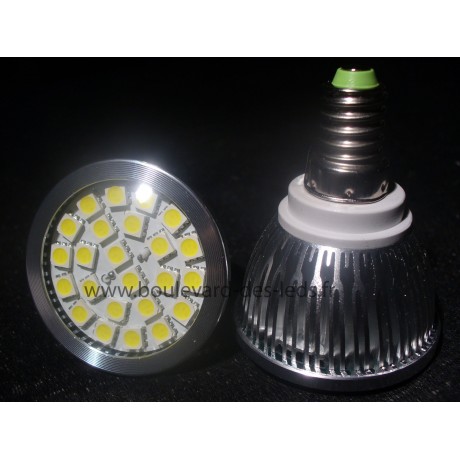 Ampoule led E14 24 SMD 5050 blanc chaud leger