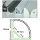 Profilé aluminium 45° pour ruban led 10mm
