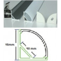 Profilé aluminium 45° pour ruban led 10mm