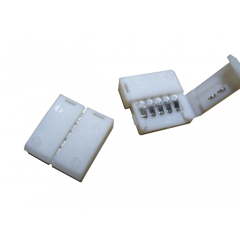 RGBW Connecteur 10 mm avec câble de 15 cm pour bande LED RVB W 10 mm ; connecteurs à clip ; rallonge RGBW 