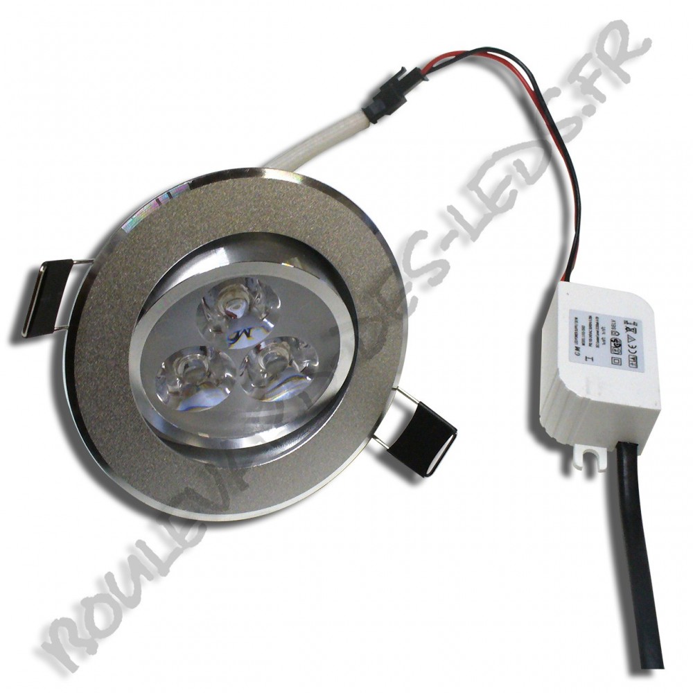 Spot encastrable perçage 60 mm LED 3W faible hauteur