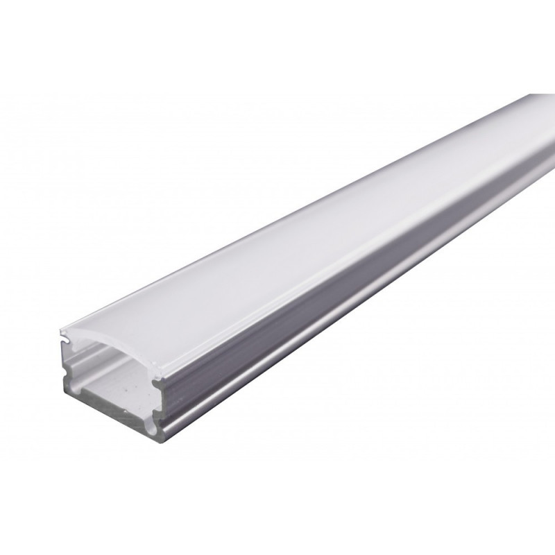 Profilé en aluminium pour bande LED avec diffuseur opaque 10 mètres Avec  support de montage : : Luminaires et Éclairage