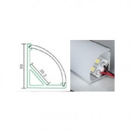 Profilé alu pour ruban LED à angle de diffusion 60° - ®