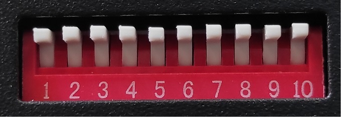 Dip-switch DMX adressage