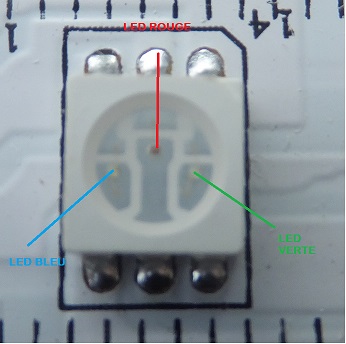 Photo d'une led RGB