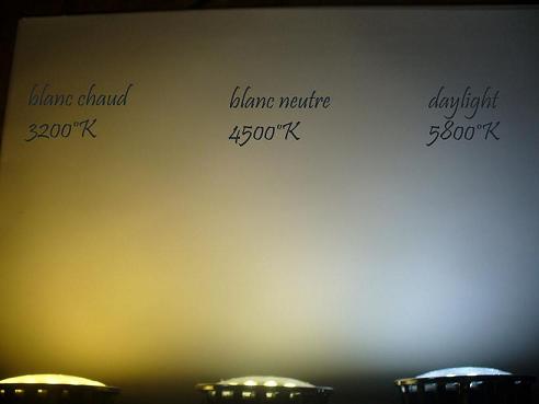 Photo représentant les différentes températures en degré Kelvin
