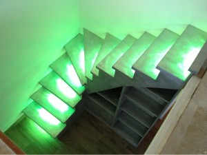 éclairage vert grâce au ruban LED RGB